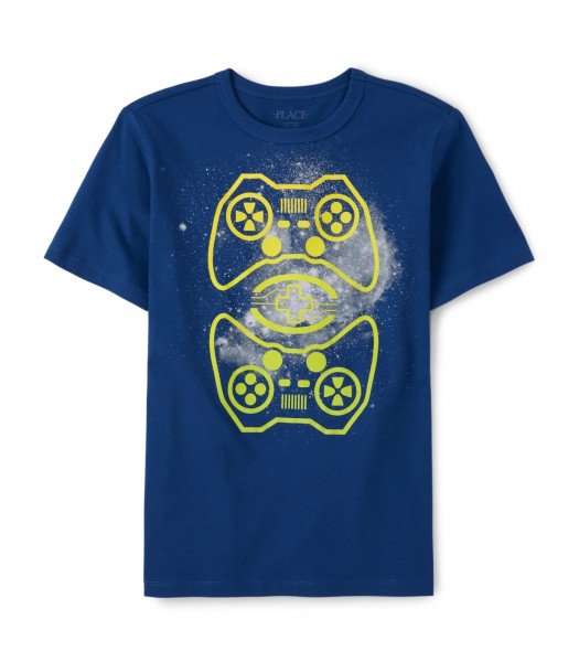 Childrens Place Blue Game Controllers Graphic Tee